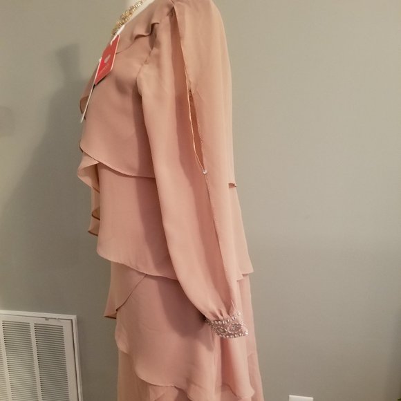 JJ's House A-Line Asymmetrical Chiffon Dress - Picture 5 of 9